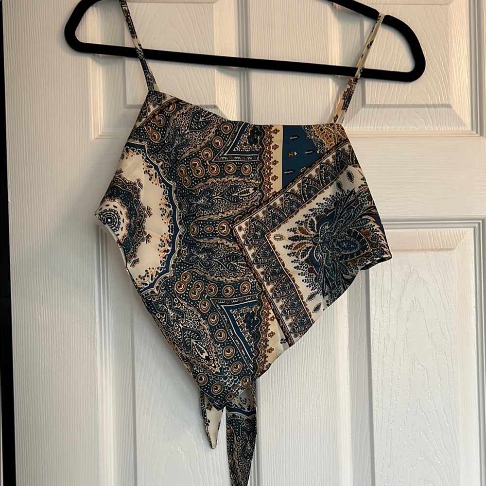 Bohemian Paisley Scarf Top